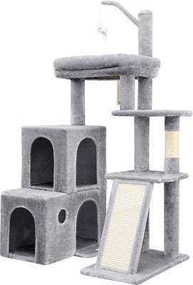 Show full view: Globlazer 50-in Heavy Duty Cat Tree, Light Gray slide 9 of 9