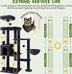 Globlazer F65 Extra Large 65-in Cat Tree, Dark Gray slide 2 of 7