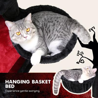 Show full view: Globlazer 52-in Goth Tower Cat Tree, Black Red slide 4 of 7