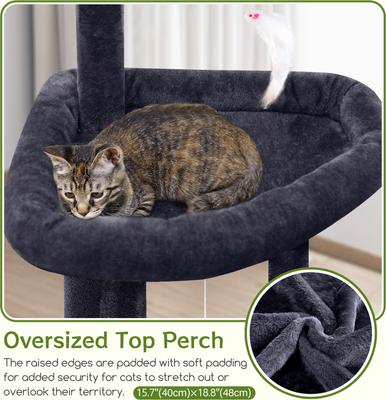 Show full view: Globlazer 64-in Corner Cat Tree, Dark Gray slide 4 of 8