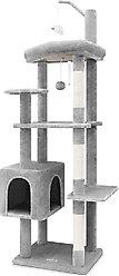 Globlazer 64-in Corner Cat Tree, Light Gray slide 2 of 8