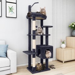 Globlazer 64-in Corner Cat Tree, Dark Gray