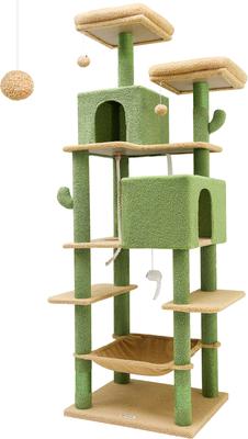 Show full view: Globlazer 76-in Cactus Cat Tree, Green slide 7 of 8