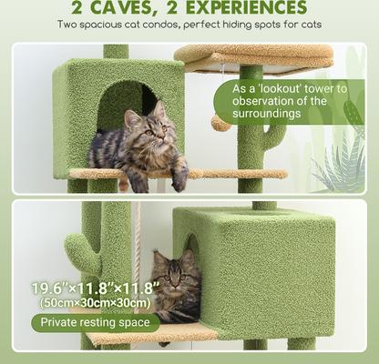 Show full view: Globlazer 76-in Cactus Cat Tree, Green slide 3 of 8