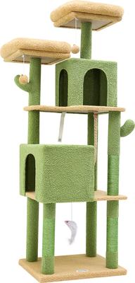 Show full view: Globlazer 61-in Tall Cactus Cat Tree, Green slide 8 of 9