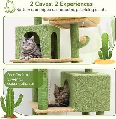Show full view: Globlazer 61-in Tall Cactus Cat Tree, Green slide 4 of 9