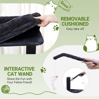 Show full view: Globlazer 50-in Heavy Duty Cat Tree, Dark Gray slide 6 of 8