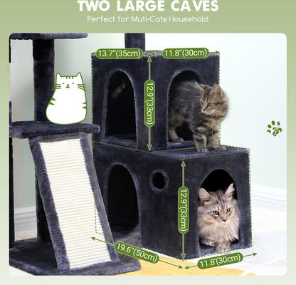 Show full view: Globlazer 50-in Heavy Duty Cat Tree, Dark Gray slide 5 of 8