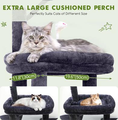Show full view: Globlazer 50-in Heavy Duty Cat Tree, Dark Gray slide 4 of 8