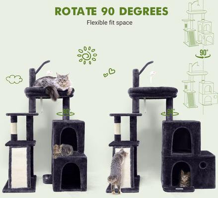 Show full view: Globlazer 50-in Heavy Duty Cat Tree, Dark Gray slide 3 of 8