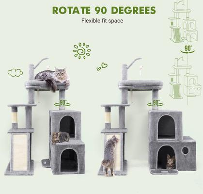 Show full view: Globlazer 50-in Heavy Duty Cat Tree, Light Gray slide 4 of 9