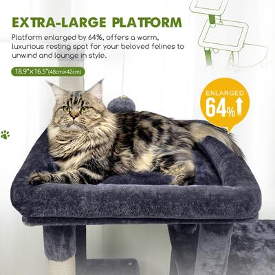 Show full view: Globlazer F65 Extra Large 65-in Cat Tree, Dark Gray slide 3 of 7