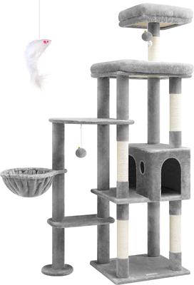 Show full view: Globlazer F65 Extra Large 65-in Cat Tree, Light Gray slide 8 of 8