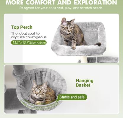 Show full view: Globlazer F65 Extra Large 65-in Cat Tree, Light Gray slide 5 of 8