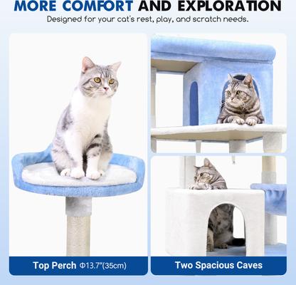 Show full view: Globlazer S72 Heavy Duty 72-in Cactus Cat Tree, Ocean Blue slide 4 of 7
