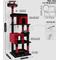 Show in main carousel: Globlazer S72 Heavy Duty 72-in Cactus Cat Tree, Black Red slide 2 of 7