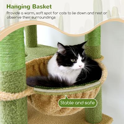 Show full view: Globlazer S72 Heavy Duty 72-in Cactus Cat Tree, Green slide 7 of 8
