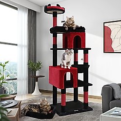Globlazer S72 Heavy Duty 72-in Cactus Cat Tree, Black Red