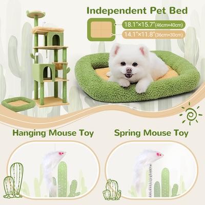 Show full view: Globlazer S72 Heavy Duty 72-in Cactus Cat Tree, Green slide 8 of 8