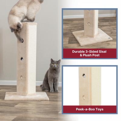 Show full view: TRIXIE Soria 31.5-in Plush Tower Cat Scratching Post, Beige/Natural slide 5 of 9