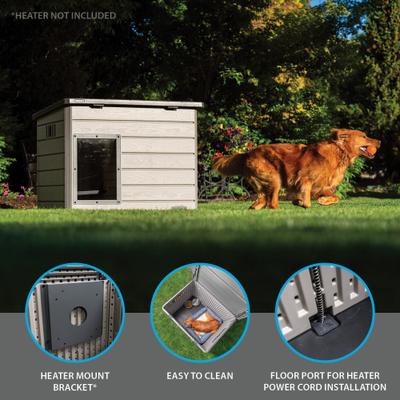 Show full view: Lifetime Deluxe Dog House, Gray, Large slide 5 of 11