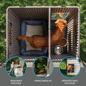 Lifetime Deluxe Dog House, Gray, Large