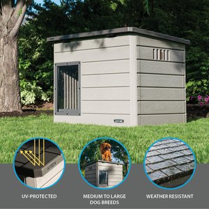 Lifetime Deluxe Dog House, Gray, Large