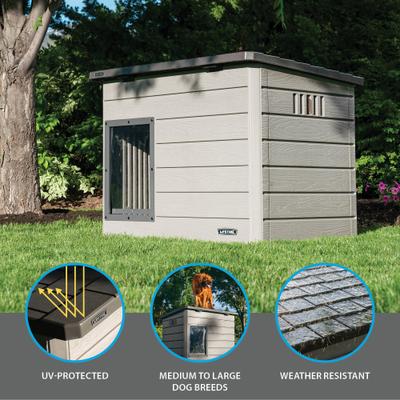 Show full view: Lifetime Deluxe Dog House, Gray, Large slide 2 of 11