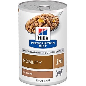 Hill's Prescription Diet j/d Joint Care with Lamb Wet Dog Food, 13-oz can can, case of 12