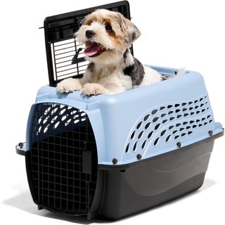 Petmate Two Door Top Load Dog & Cat Kennel, Blue, 24 inches, up to 15-lbs slide 1 of 5