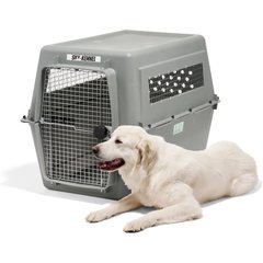 Petmate Sky Dog & Cat Kennel, Gray, 48 inches, 90-125-lbs