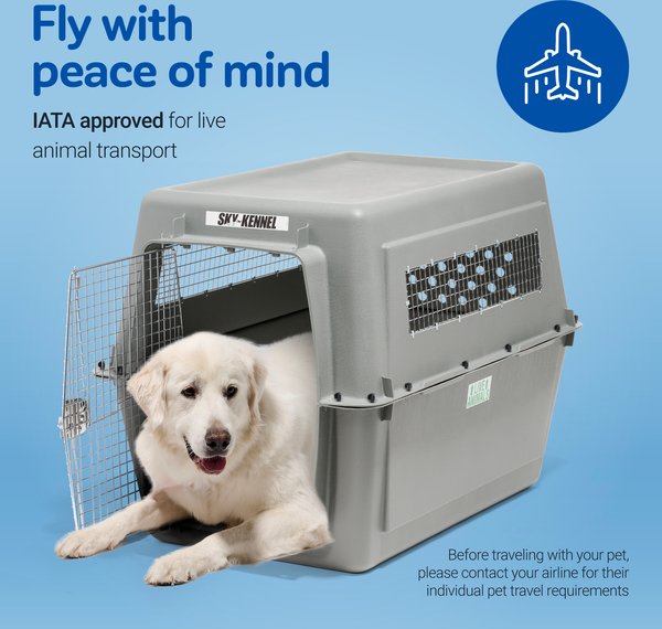 Petmate - Brandclub - Petmate Sky Dog & Cat Kennel, Gray, 48