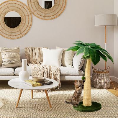 Show full view: TSCOMON 33.5-in Sisal Cat Scratching Post, Green/White slide 7 of 7