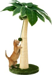 TSCOMON 33.5-in Sisal Cat Scratching Post, Green/White