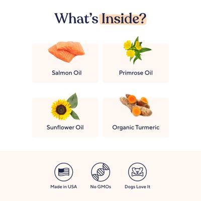 Show full view: Pawfy Skin & Coat Chicken Flavor Chews Dog Supplement, 180 count slide 4 of 8