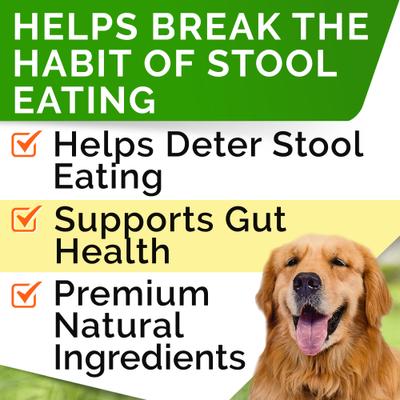 Show full view: StrellaLab No Poo & Coprophagia Stool Eating Deterrent Gut Health & Immune Support Chew Supplement for Dogs, 240 count slide 3 of 7