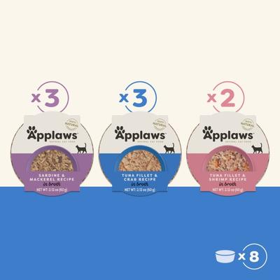 Show full view: Applaws Fish Selection in Broth Pot Variety Pack, 2.12-oz, case of 8 slide 3 of 10