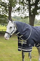 LeMieux Arika Featherweight 0-g Horse Turnout Blanket, Navy, 84-in slide 2 of 8
