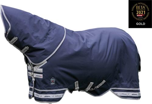 Show full view: LeMieux Arika Storm-Tek 350-g Horse Turnout Blanket, Navy, 81-in slide 2 of 2