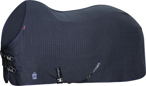 Show full view: LeMieux Arika Clima-Tek Horse Cooler Blanket, Navy, 69-in slide 5 of 9