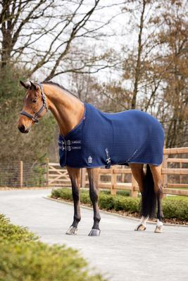 Show full view: LeMieux Arika Clima-Tek Horse Cooler Blanket, Navy, 69-in slide 3 of 9