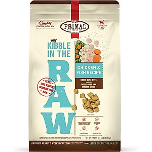 Primal Kibble in the Raw Non-GMO Chicken & Fish Recipe Freeze-Dried Cat Food, 24-oz bag