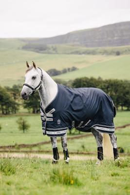 Show full view: LeMieux Arika Featherweight 0-g Horse Turnout Blanket, Navy, 81-in slide 8 of 8