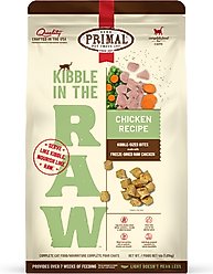 Primal Kibble in the Raw Non-GMO Chicken Recipe Freeze-Dried Cat Food, 64-oz bag