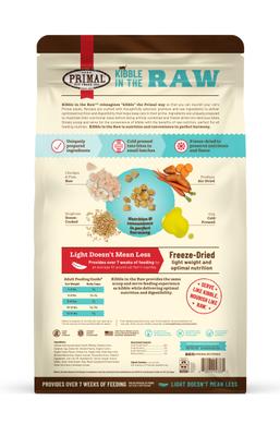 Show full view: Primal Kibble in the Raw Non-GMO Chicken & Fish Recipe Freeze-Dried Cat Food, 64-oz bag slide 3 of 4