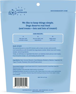 Show full view: Bocce's Bakery Berry Yogurt Smoothie Wellness Limited-Ingredient-Diet Adult Soft & Chewy Dog Treats, 12-oz bag slide 3 of 7