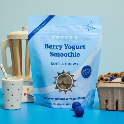 Show full view: Bocce's Bakery Berry Yogurt Smoothie Wellness Limited-Ingredient-Diet Adult Soft & Chewy Dog Treats, 12-oz bag slide 4 of 7
