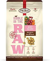 Primal Kibble in the Raw Non-GMO Beef Recipe Freeze-Dried Cat Food, 1.5-lb bag