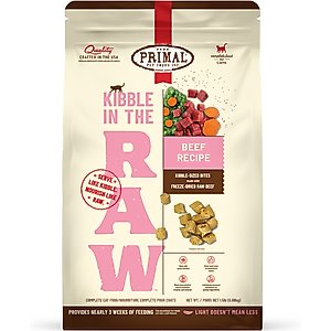 Primal Kibble in the Raw Non-GMO Beef Recipe Freeze-Dried Cat Food, 24-oz bag