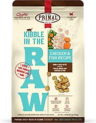 Primal Kibble in the Raw Non-GMO Chicken & Fish Recipe Freeze-Dried Cat Food, 64-oz bag